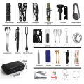 2020 Emergency Outdoor Camping 60 in 1 Earthquake Survival Gear Kit with Whistle Flashlight Pliers Tactical Pen Wire Saw Knife